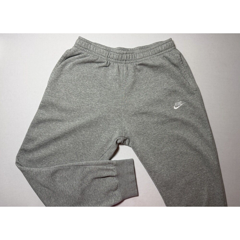 Nike Pants Men’s Gray Cotton Drawstring Jogger Sweatpants Pockets Size Large